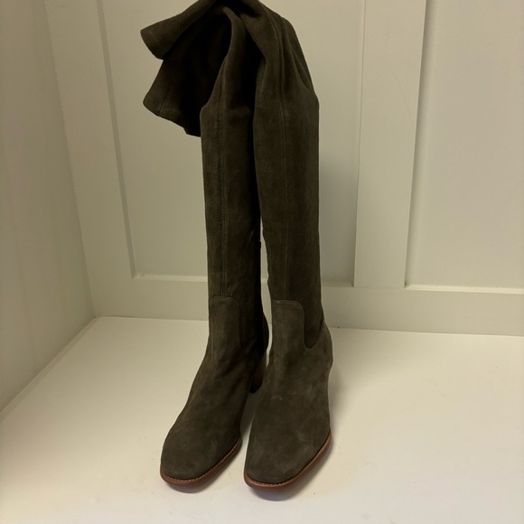 JOIE JOANNA DARK TAUPE SUEDE OVER THE KNEE BOOTS SZ.7B - Picture 3 of 9